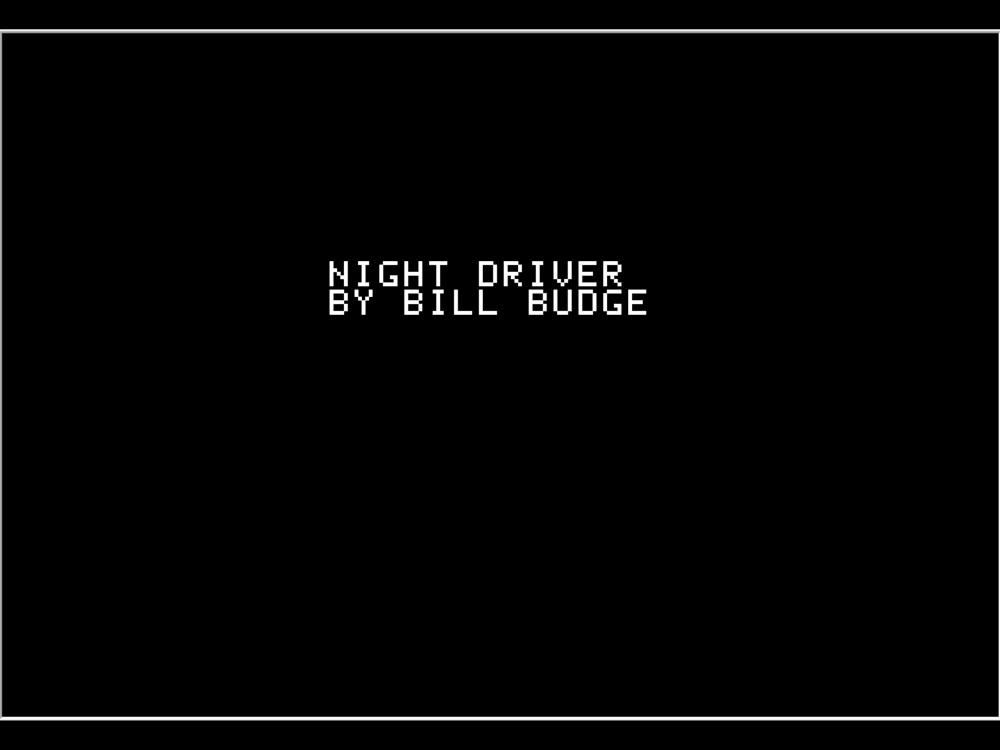 Title Screen of Night Driver for Apple II